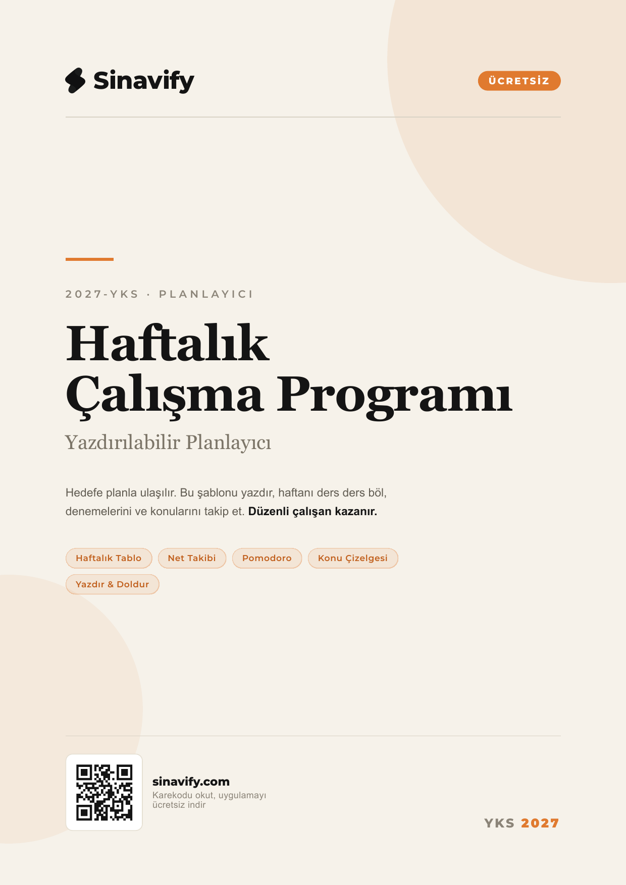 Haftalık Çalışma Programı kapağı